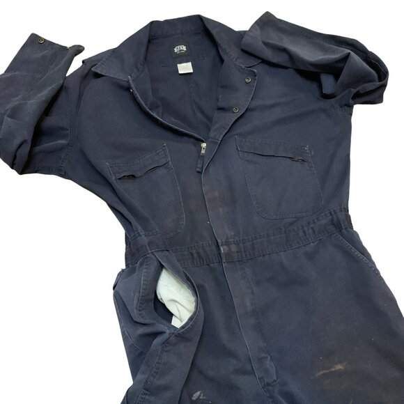 VTG Key Mens Jumpsuit Mechanic Coveralls Para Suit Blue Made in USA Blue Collar - Picture 8 of 16